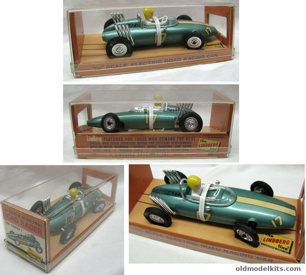 Lindberg 1/32 1/32 Scale Slot Car Electric Road Racer - BRM Formula 1, 655-595 plastic model kit